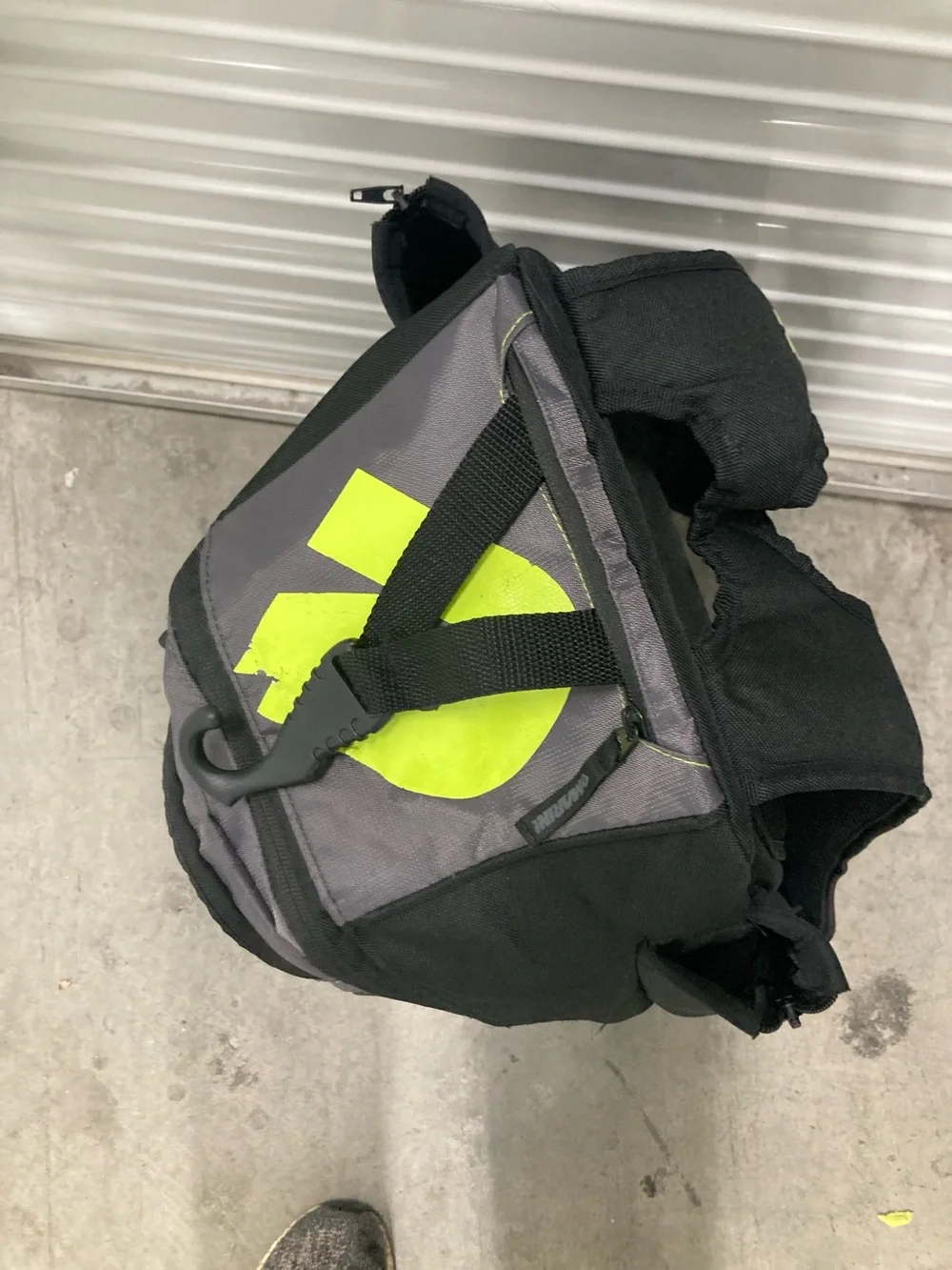 Men’s Baseball Backpack - Black & Gray with Neon Yellow Accents